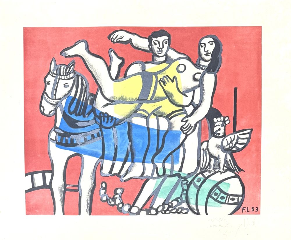 Lithograph Leger - Fernand Léger(1881–1955) - The parade - Lithograph on paper - 1953