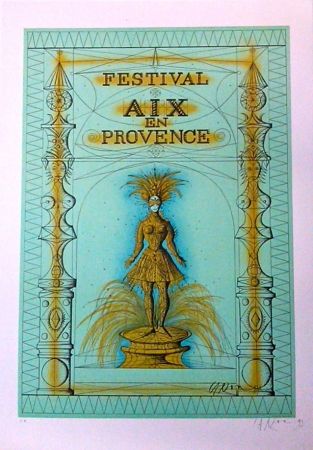 Lithograph Carzou - Festival Aix en Provence