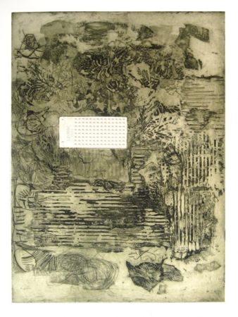 Etching And Aquatint Clavé - Feuilles