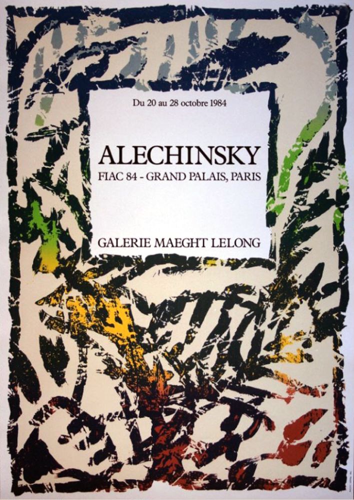 Lithograph Alechinsky - '' FIAC 84 ''