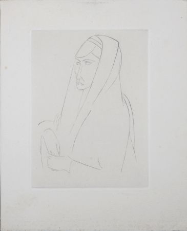 Lithograph Derain - Figure, 1947