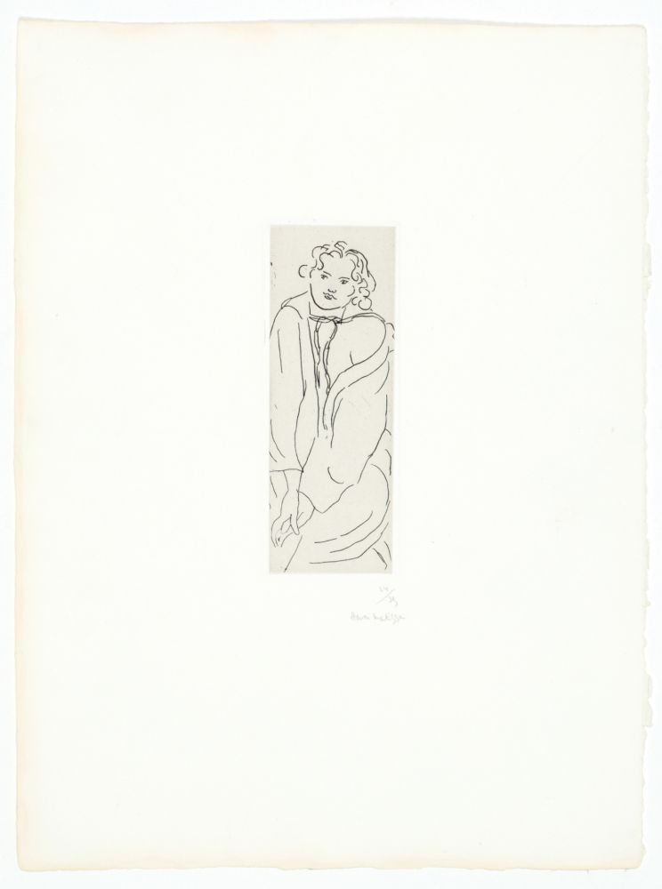 Etching Matisse - Figure au peignoir