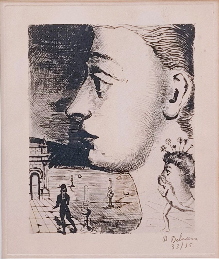 Etching Delvaux - Figure, c.