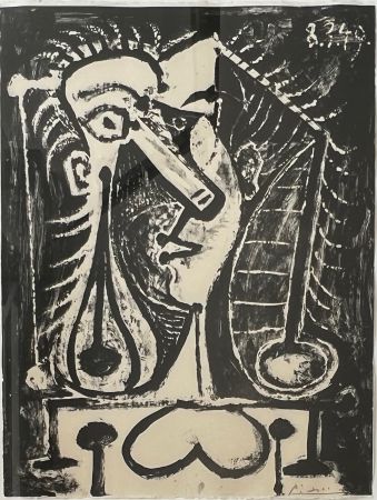 Lithograph Picasso - Figure Composee I, 8.3.
