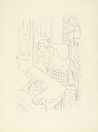 Lithograph Matisse - Figure dans un intérieur
