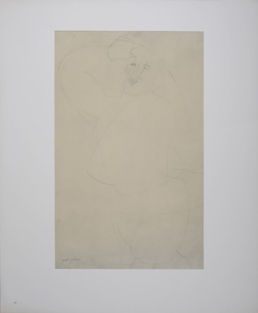 Lithograph Modigliani - Figure of Man Dancing