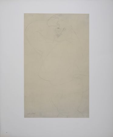 Lithograph Modigliani - Figure of Man Dancing