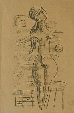 Lithograph Tozzi - Figure Poetiche 3, 1968