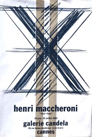 Lithograph Maccheroni - First Time  Galerie Candela Cannes