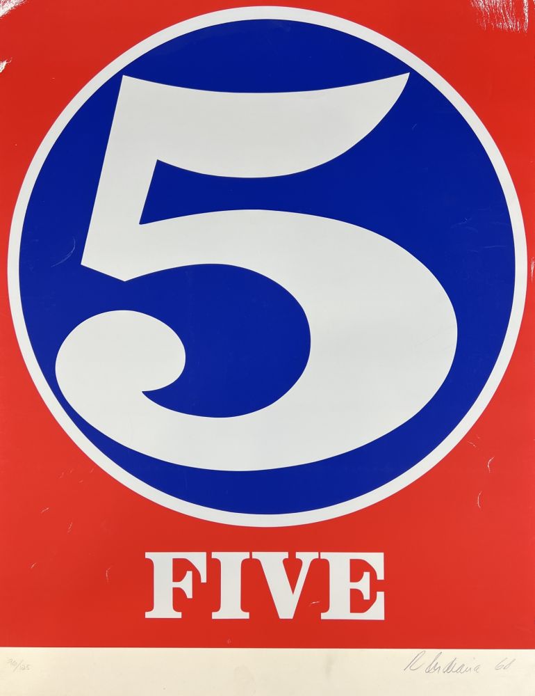 Screenprint Indiana - Five , from Numbers
