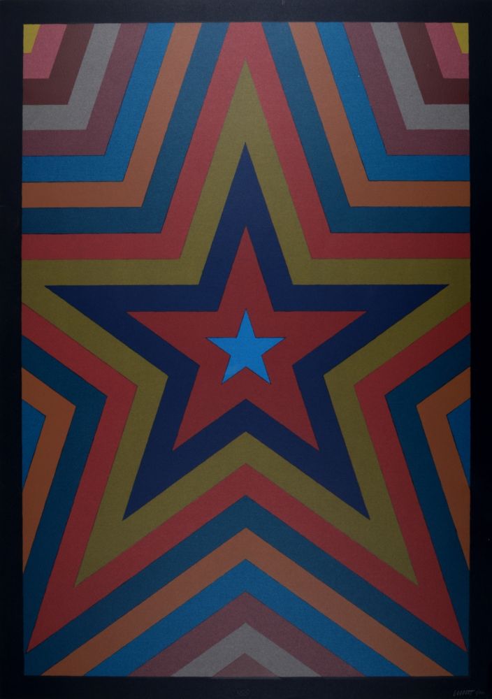Screenprint Lewitt - Five Pointed Star with Color Bands
