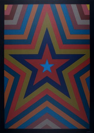 Screenprint Lewitt - Five Pointed Star with Color Bands