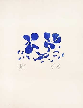 Woodcut Braque - Fleurs