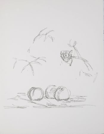 Lithograph Giacometti - Fleurs, 1972