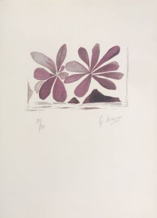 Lithograph Braque - Fleurs de l'air 