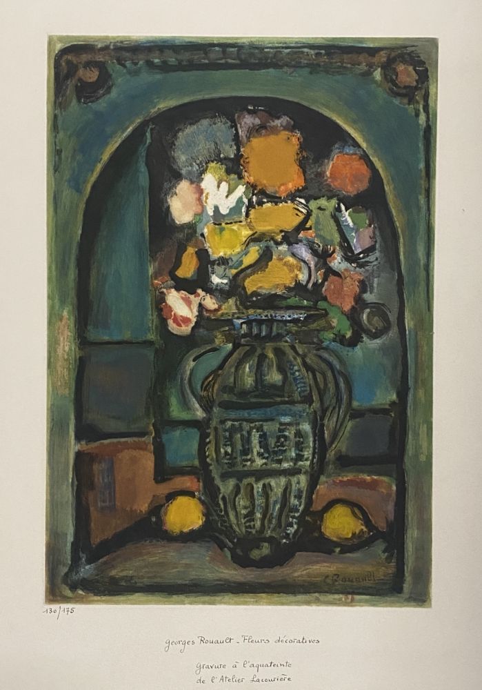 Etching And Aquatint Rouault - Fleurs Decoratives