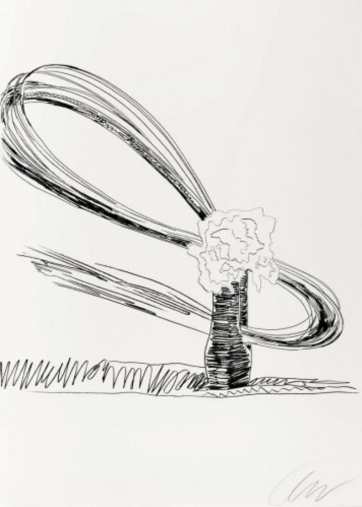 Screenprint Warhol - Flowers (Black and White)