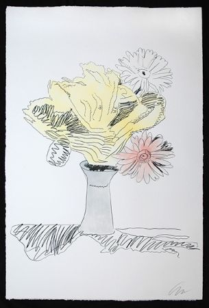 Screenprint Warhol - Flowers (Hand-Colored)
