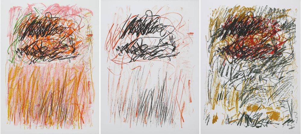 Lithograph Mitchell - Flowers I-III from Bedford Series