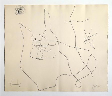 Etching Miró - Flux de l'aimant