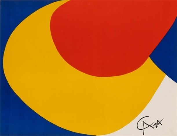 Lithograph Calder - FLYING COLORS (planche 1) 1974. 