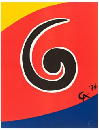 Lithograph Calder - FLYING COLORS (planche 2) 1974