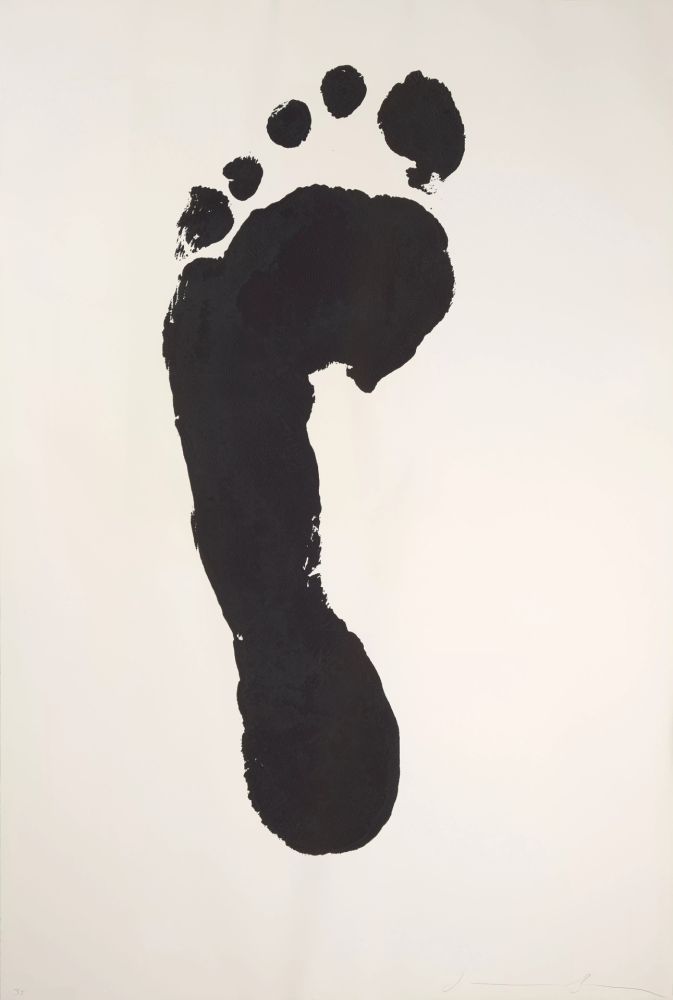 Screenprint Borofsky - Foot print (left)