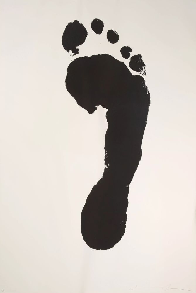 Screenprint Borofsky - Foot print (right)