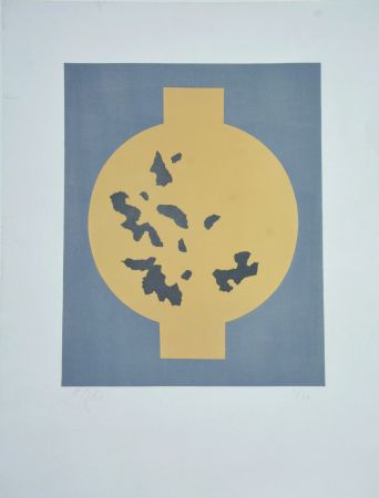 Lithograph Arp - Formes symétriques aux flocons du hasard 