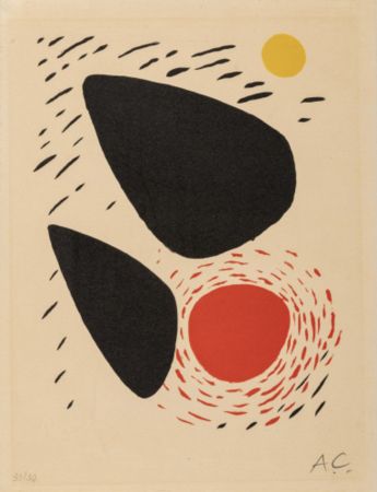 Lithograph Calder - Forms in Motion