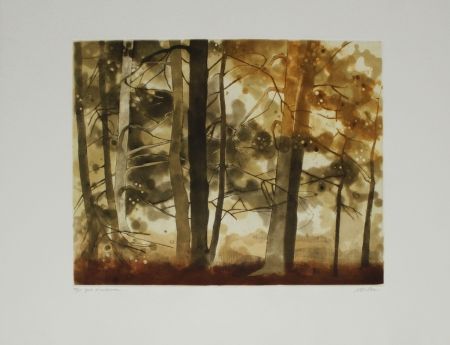 Etching And Aquatint Walker - Forêt d'automne / Autumn Forest