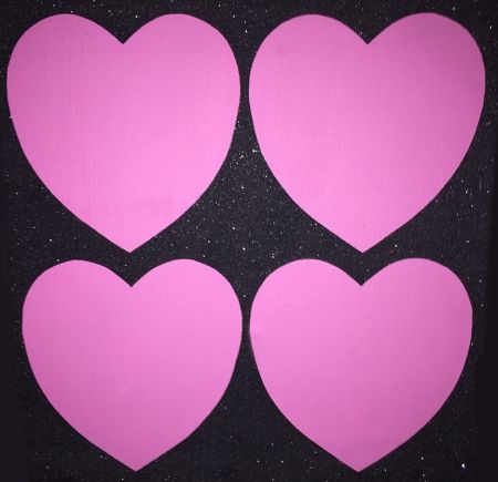 Screenprint Warhol - Four Hearts