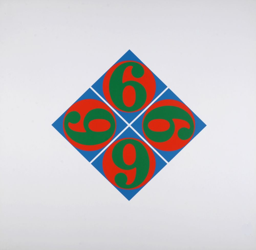 Screenprint Indiana - Four Sixes, 1969 - hand-signed