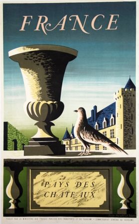 Lithograph Picard Ledoux - France Pays de Chateaux