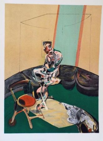Lithograph Bacon - Francis Bacon - Portrait of George Dyer Staring at a Blind Cord, Original Lithograph, 1966