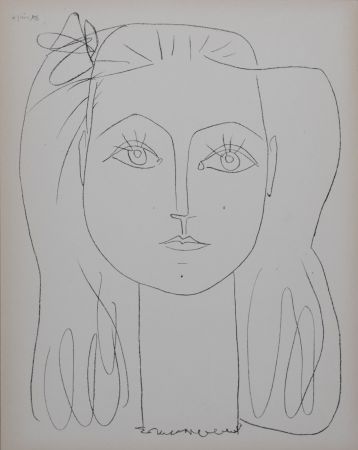 Lithograph Picasso - Françoise avec un nœud dans les cheveux