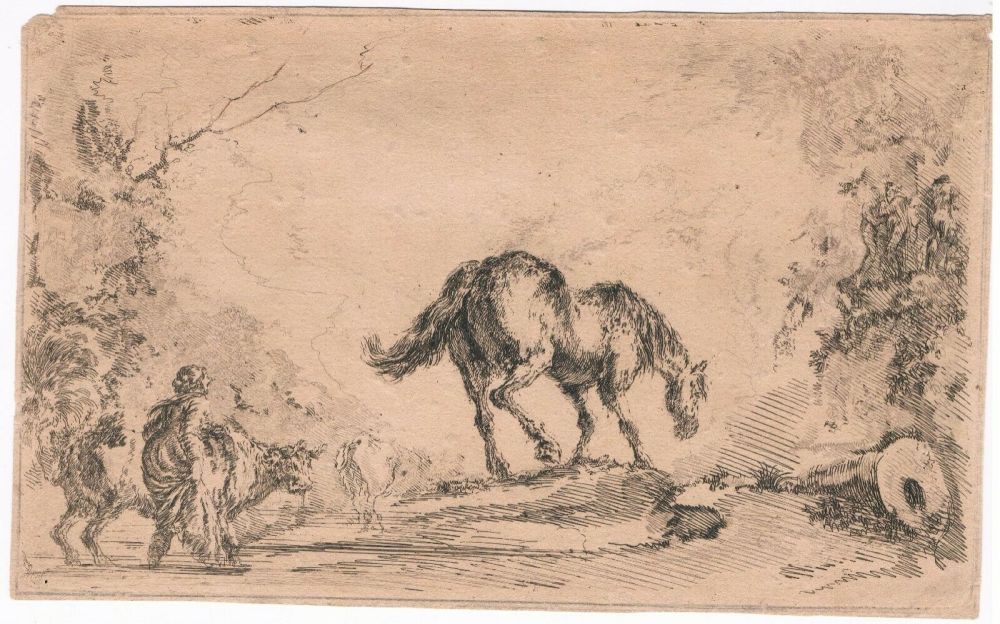 Etching Della Bella - Free Horse, from 