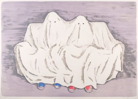 Lithograph Rielly - French Ghosts