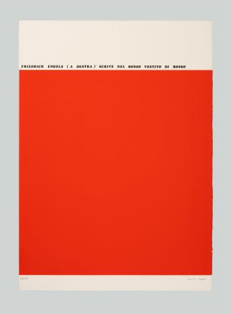 Screenprint Isgro - Friedrich Engels (a destra) scrive nel rosso vestito di rosso