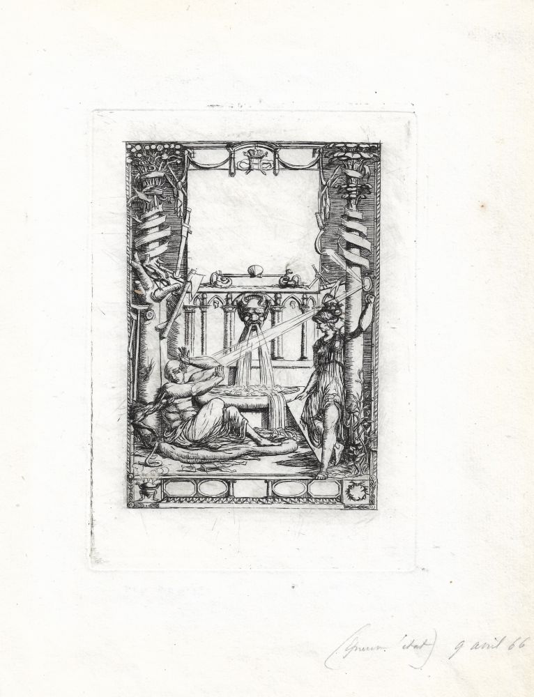 Etching Meryon - Frontispice pour le catalogue de l'oeuvre de Thomas de Leu