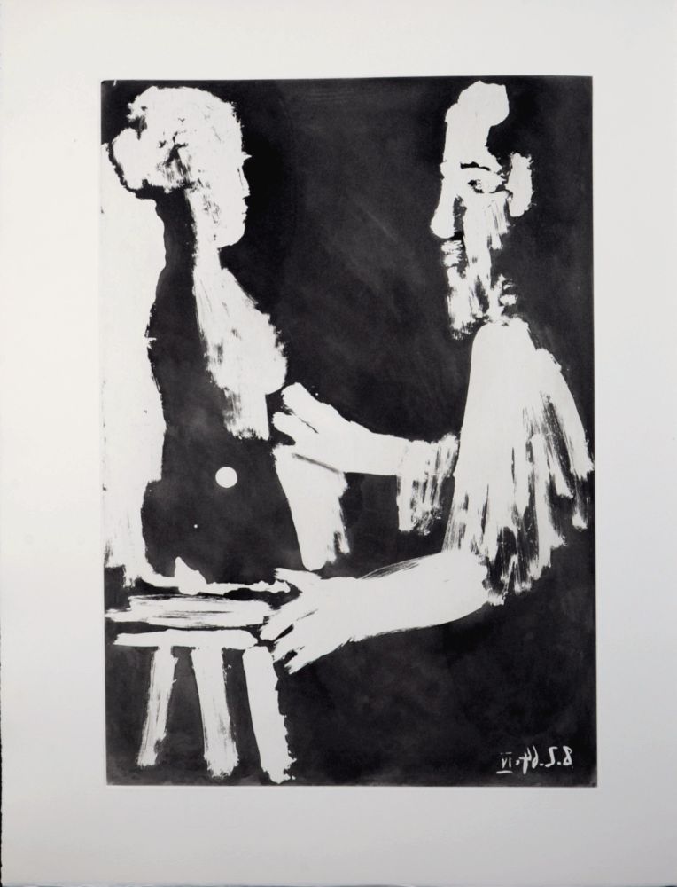 Aquatint Picasso - Frontispiece, 1966 - A fantastic original etching (Aquatint) by the Master!