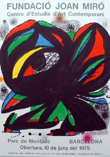 Lithograph Miró - Fundacio Joan Miro - Barcelona 1975