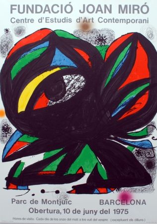 Lithograph Miró - Fundacio Joan Miro - Barcelona 1975