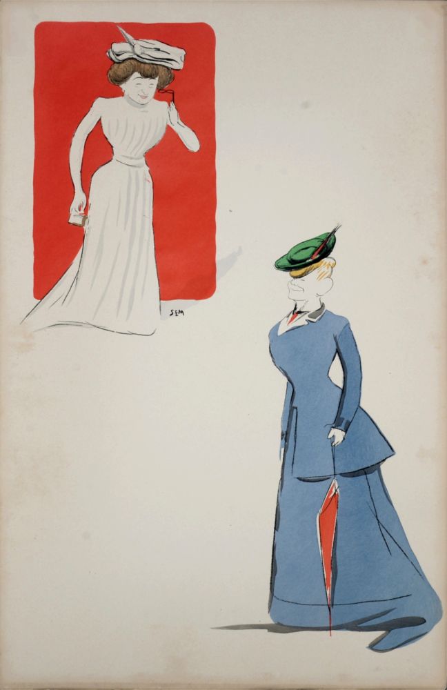 Lithograph Goursat - Gaby Darcel et Marthe Helly, 1901
