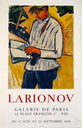 Lithograph Larionov - Galerie de Paris