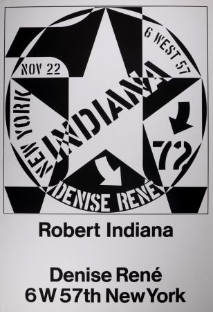 Screenprint Indiana - Galerie Denise René, 1972.
