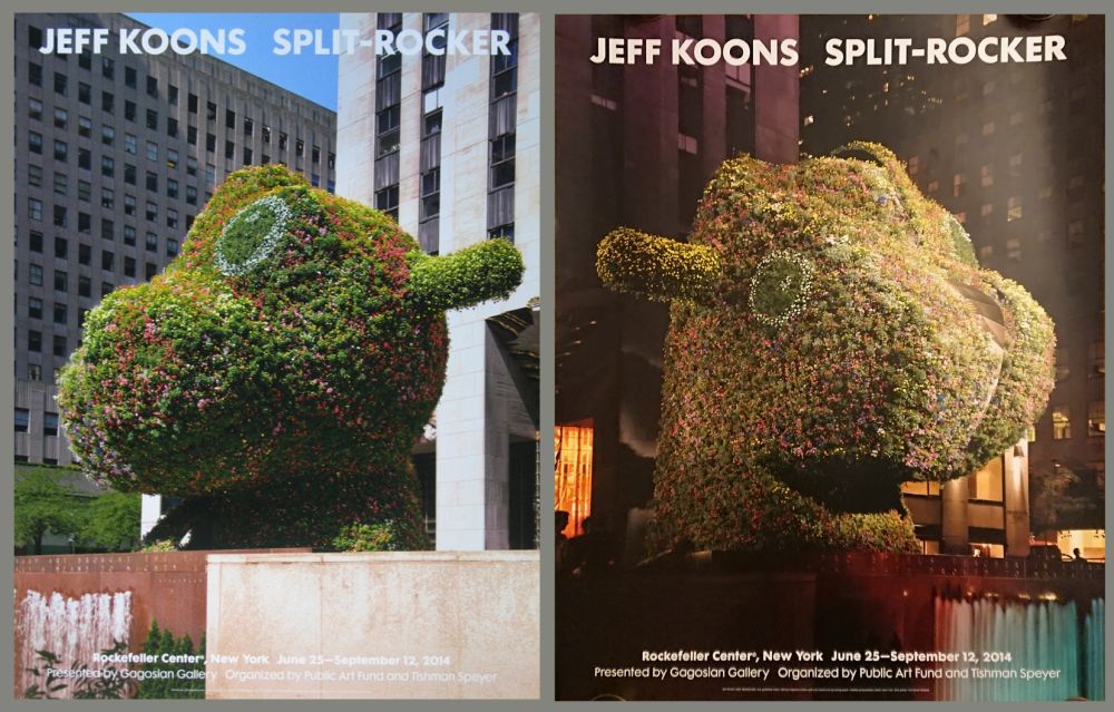 Poster Koons - '' Galerie Gagosian '' NYC