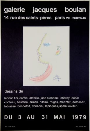 Lithograph Cocteau - Galerie Jacques Boulan