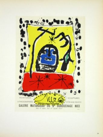 Lithograph Miró - Galerie Matarasso Nice