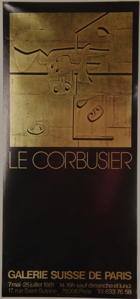 Lithograph Le Corbusier - Galerie Suisse de Paris Juillet 1981